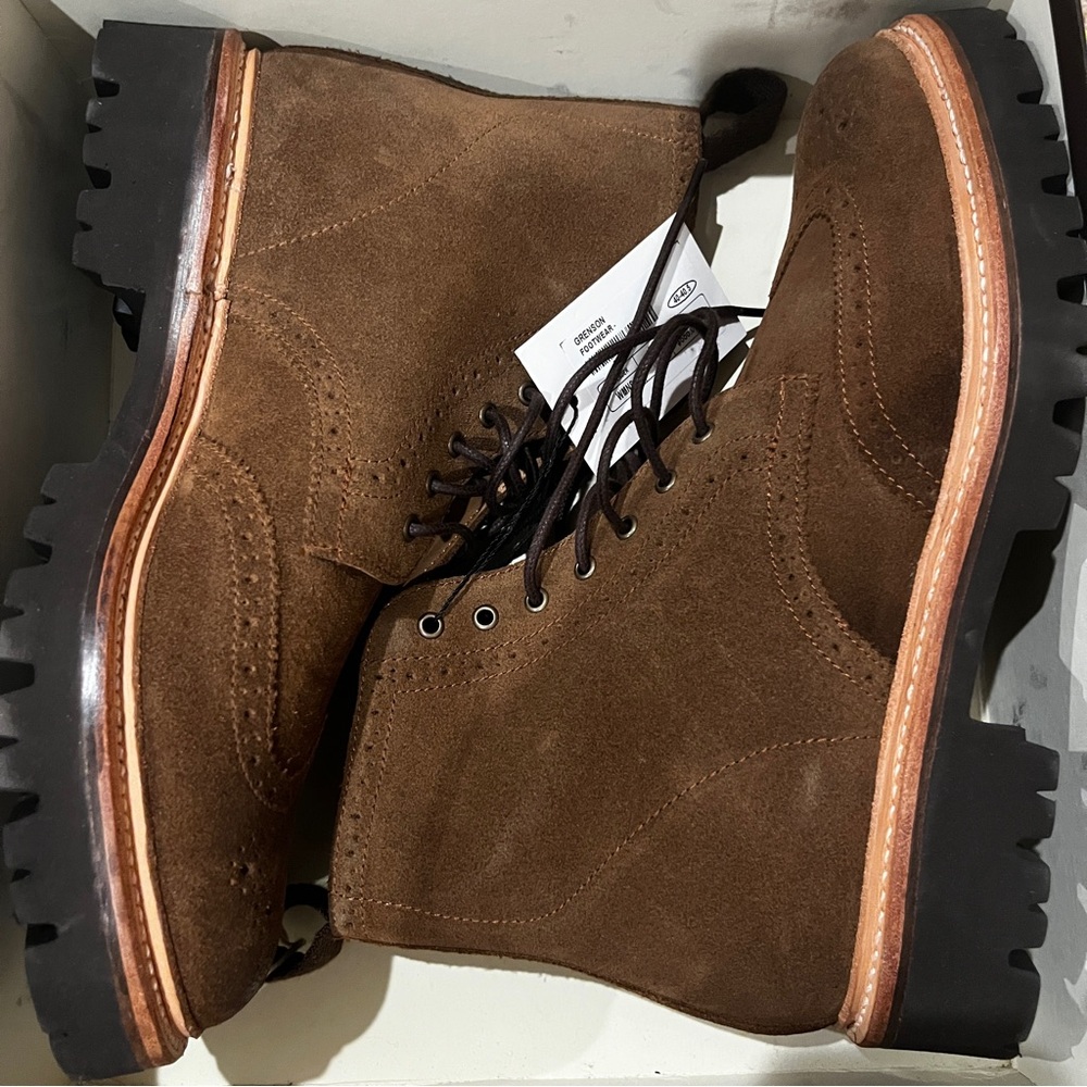 Doucal's Dark Brown Suede Grenson Boots - women’s